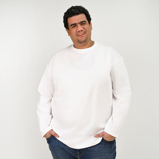 Thomas-Square - Long sleeves BIG-MAN Smart Oversize T-Shirt - 100% cotton - BIG-MAN collection
