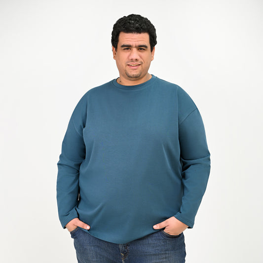 Thomas-Square - Long sleeves BIG-MAN Smart Oversize T-Shirt - 100% cotton - BIG-MAN collection