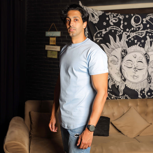 100% cotton – Music & Fun design - Printed curved T-shirt