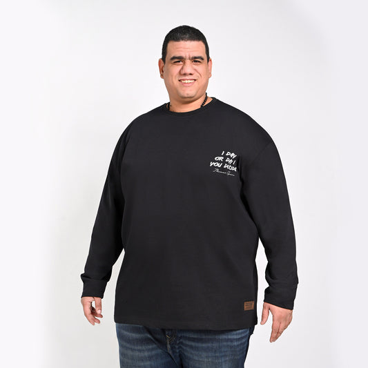 Over Size Basic T-shirt - Printed - 1D1