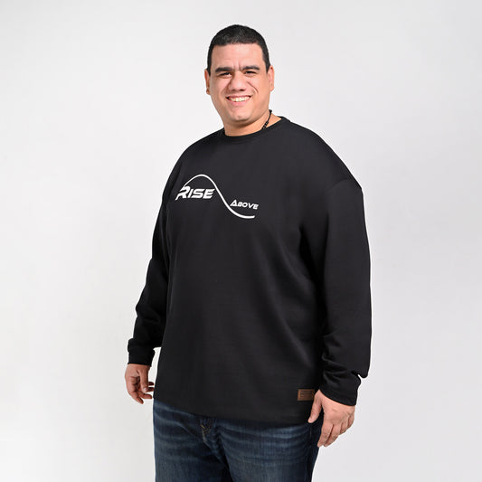 Rise Above Basic Printed | 3XL-5XL - Oversize Long sleeve