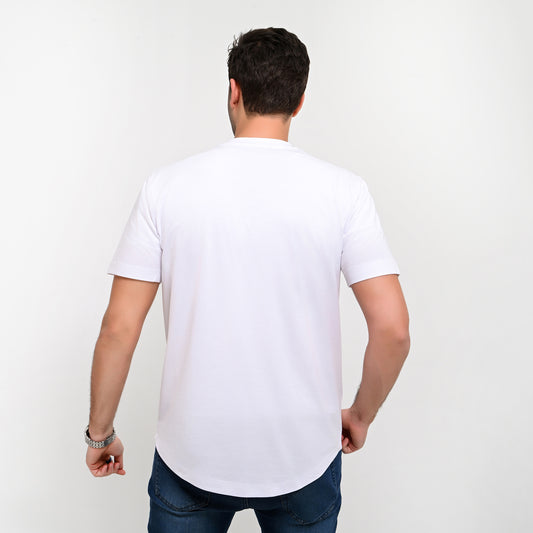 100% Soft cotton printed curved t-shirt VENI VIDI VICI