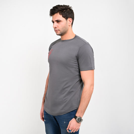 100% Soft cotton printed curved t-shirt- Scrabble