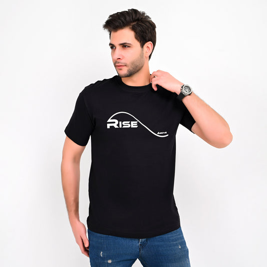 100% Soft Cotton printed basic t-shirt -  Rise Above
