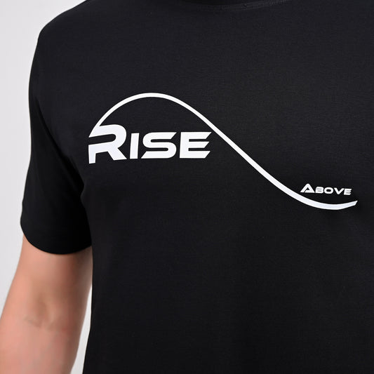100% Soft Cotton printed basic t-shirt -  Rise Above