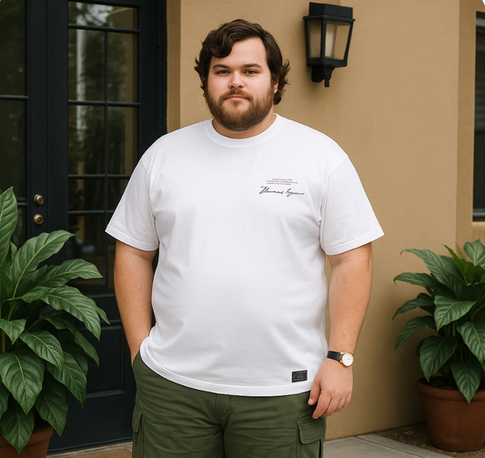 Thomas-Square - BIG-MAN Smart Oversize Printed Thomas Signature T-Shirt - 100% cotton