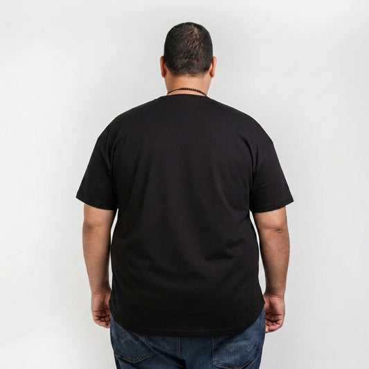 Long fit - Over Size - Summer Curved T-shirt - Solid color - BiG-MAN collection