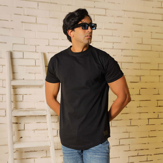 100% cotton - FIGURED CURVE T-SHIRT – Elite Collection