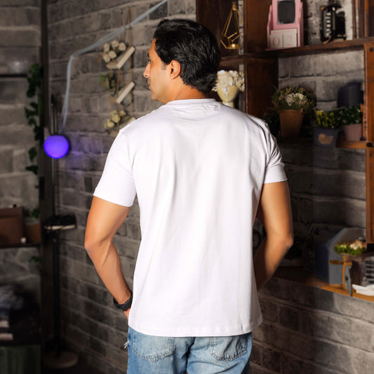 100% cotton - Figured Basic T-shirt with American pocket – Elite Collection