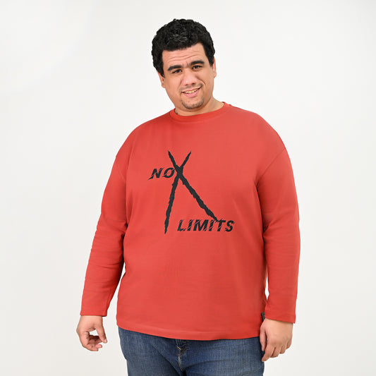 No Limits Basic Printed | 3XL-5XL - Oversize Long sleeve T-shirt