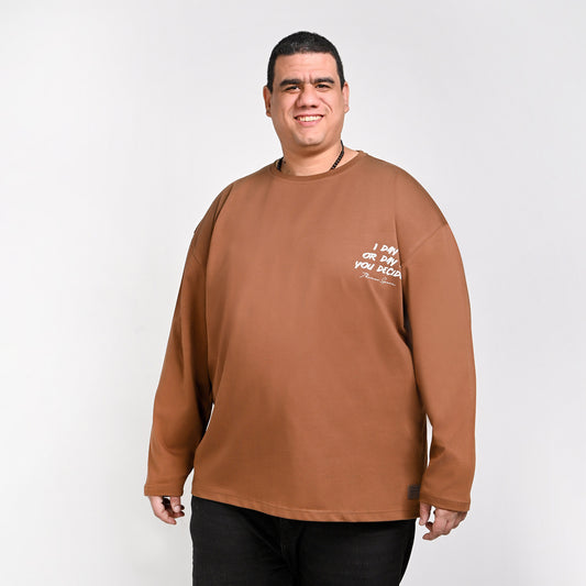 Over Size Basic T-shirt - Printed - 1D1