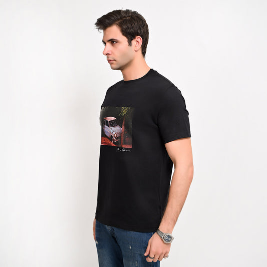 100% Soft cotton printed Basic T-shirt - H.P's Car