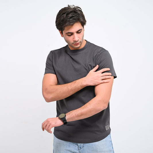 100% cotton - FIGURED CURVE T-SHIRT – Elite Collection