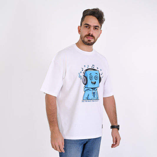 100% Cotton -  Summer  Boxy Tee - Super T - Music Lover