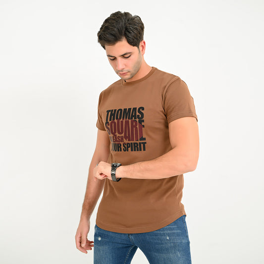 100% Cotton - Printed Curve T-shirt - Elite collection