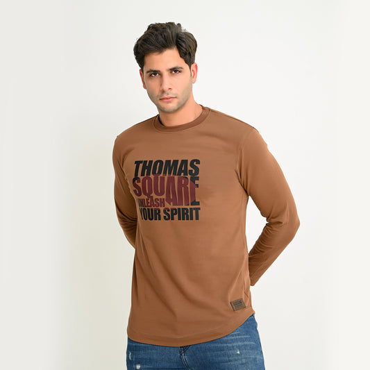 100% Cotton - Winter Printed Curve T-shirt - Elite collection