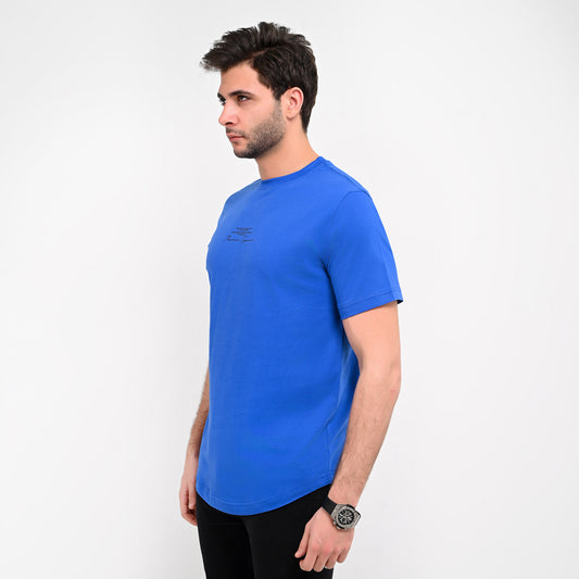 100% Soft cotton printed curved T-shirt, Thomas Signature