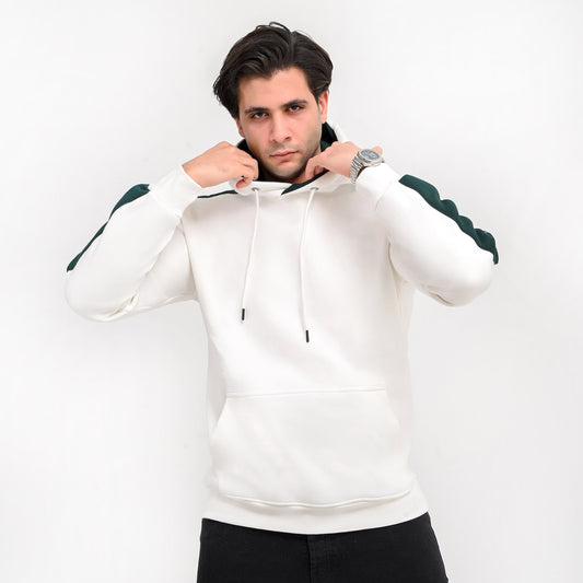 100% Cotton hoodie Italian Style - White